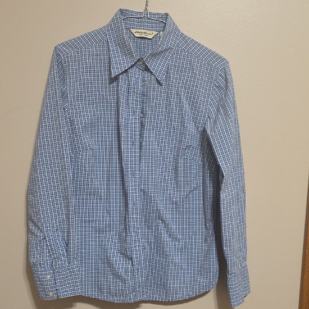 Eddie Bauer Blue Gingham Men's Shirt